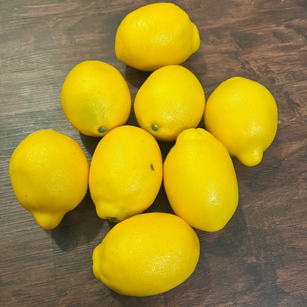 Decorative Artificial Lemons - Bright Yellow Home Accent